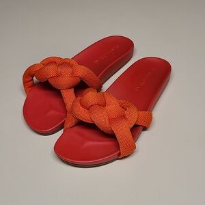 Rothy's Red and Orange Sandals
